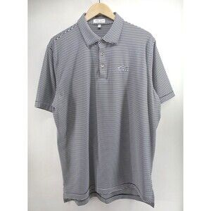 Men’s Peter‎ Millar Summer Comfort Polo With Black White Stripes Size Large